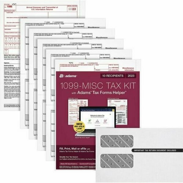 Tops Tax Forms, 1099-MISC/1096, 5-Part, w/10 Envelopes, WE TOP22907KIT